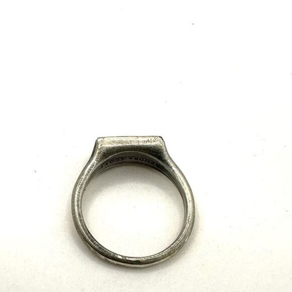 Kendra Scott black druzy   silver plated  ring - Picture 4 of 10